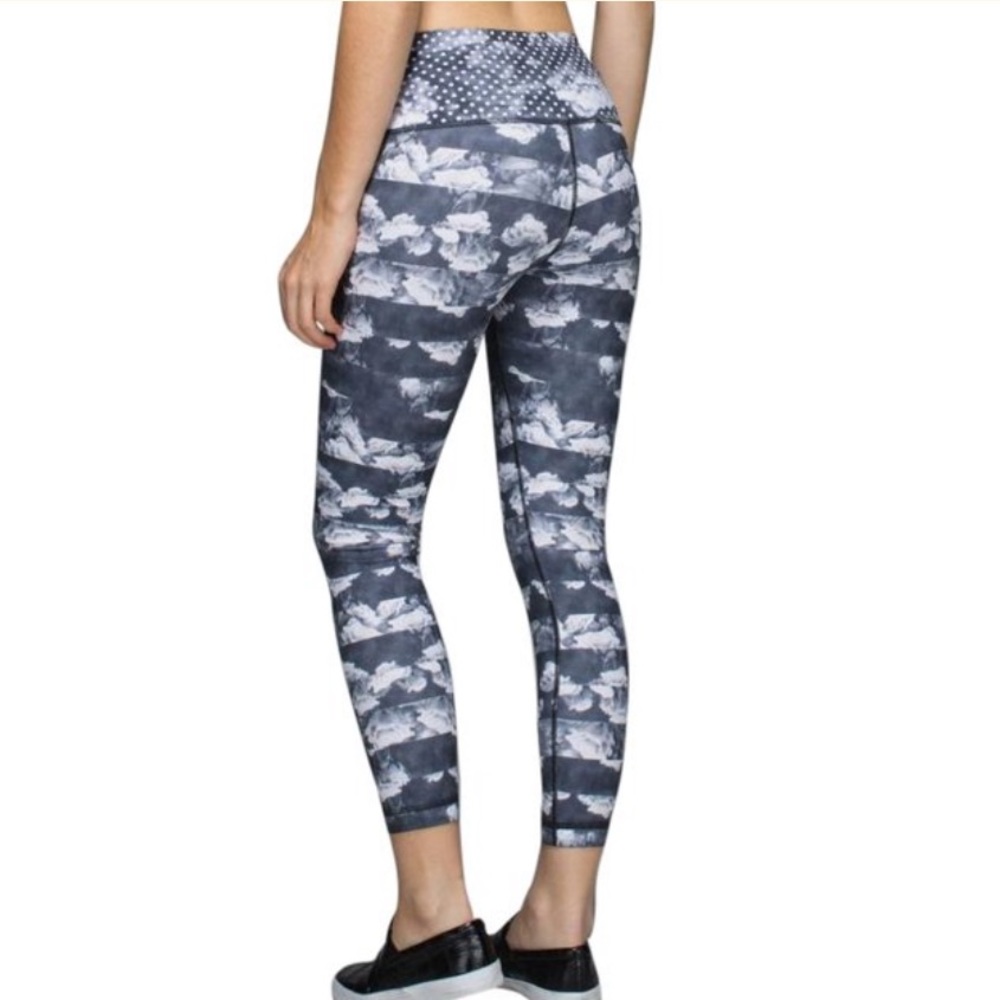 Lululemon Wunder Under Dream Rose Cloud High Rise Black Skinny Activewear 4